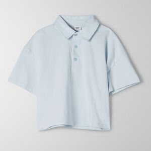 Aritzia Sunday Best Light Blue Polo Shirt